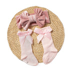 Velvet Headband and Socks Set