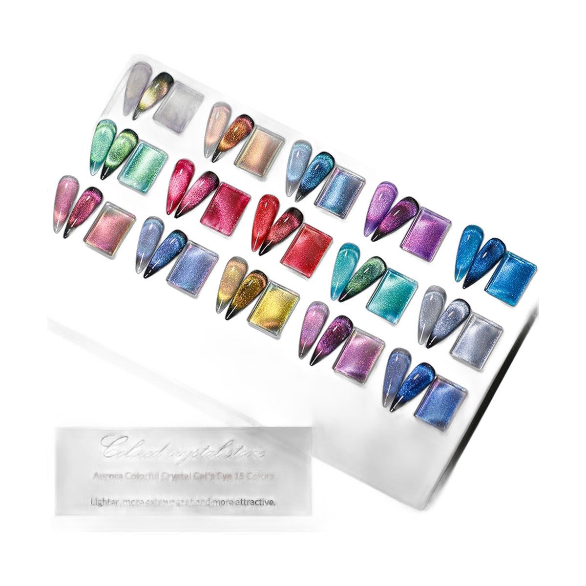 VENDEENI Crystal Cat Eye Gel Polish – 15 Shades