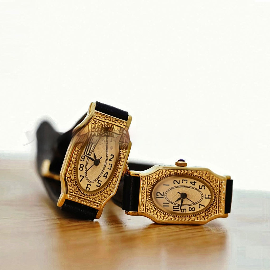 Vintage Luxury Carved Watch