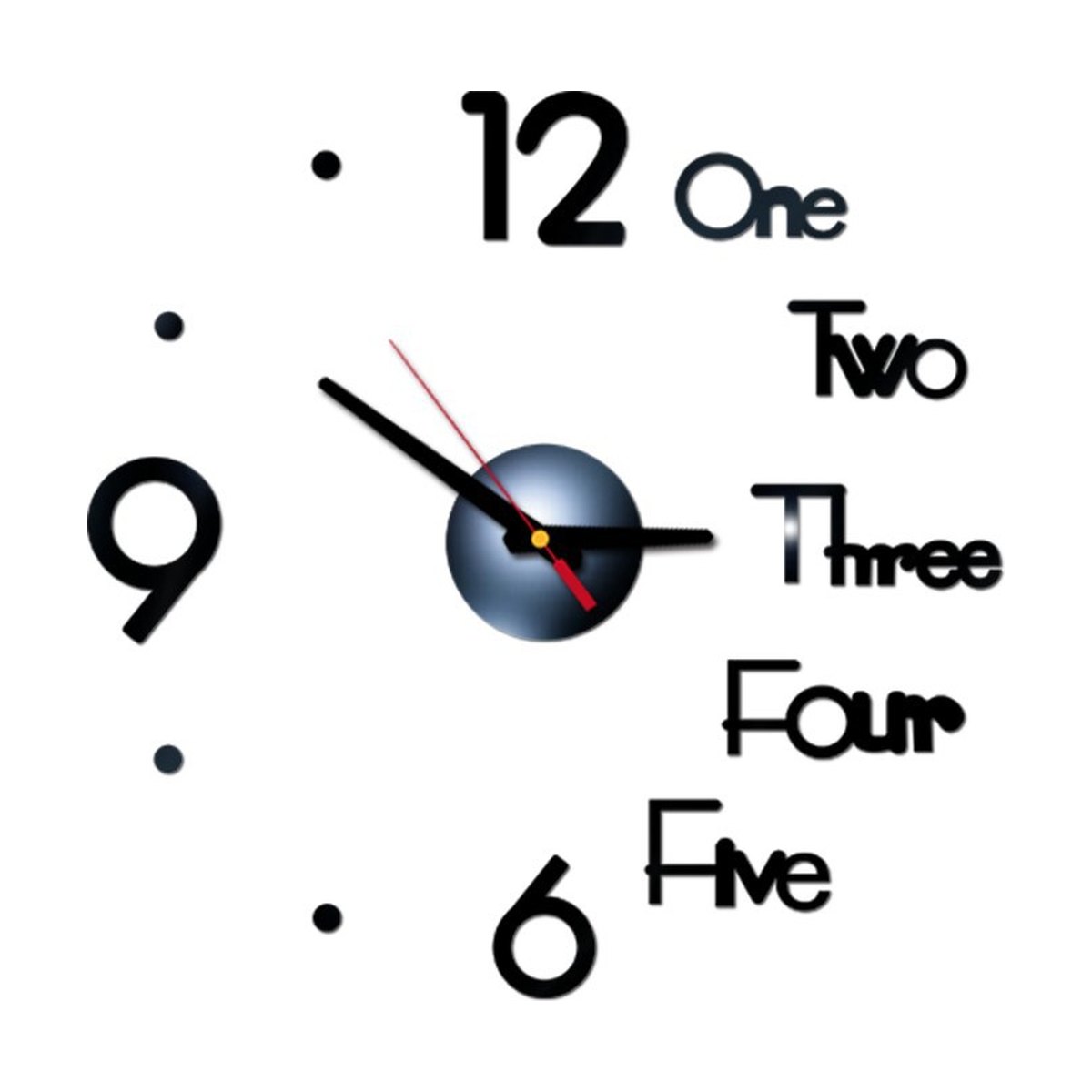 Wall Clock DIY Mute Sticken On