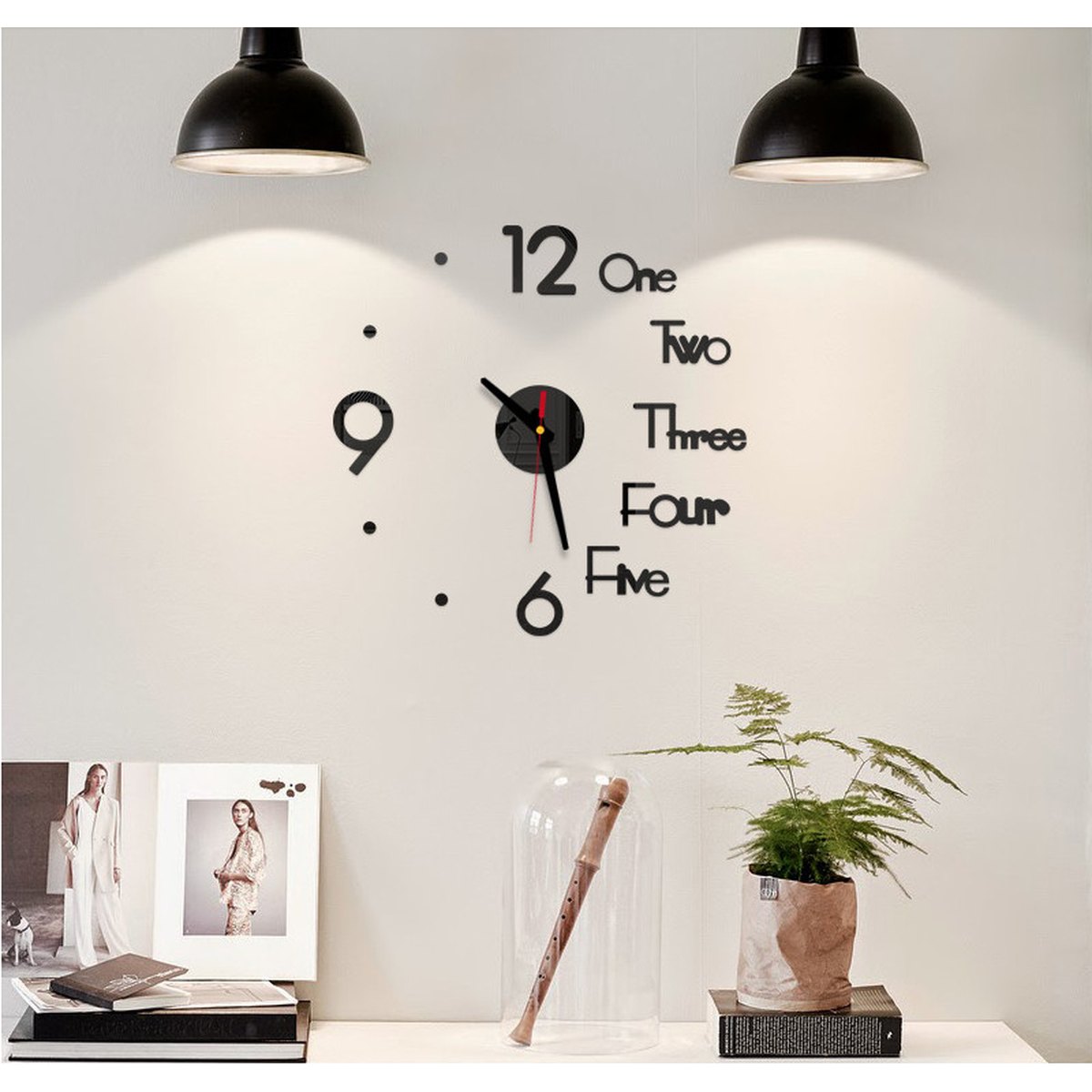 Wall Clock DIY Mute Sticken On