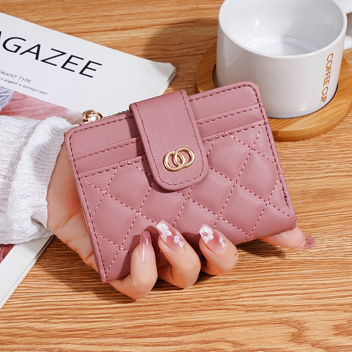 Wallet Classic Embroidery Thread Multi-card-slot Coin Purse