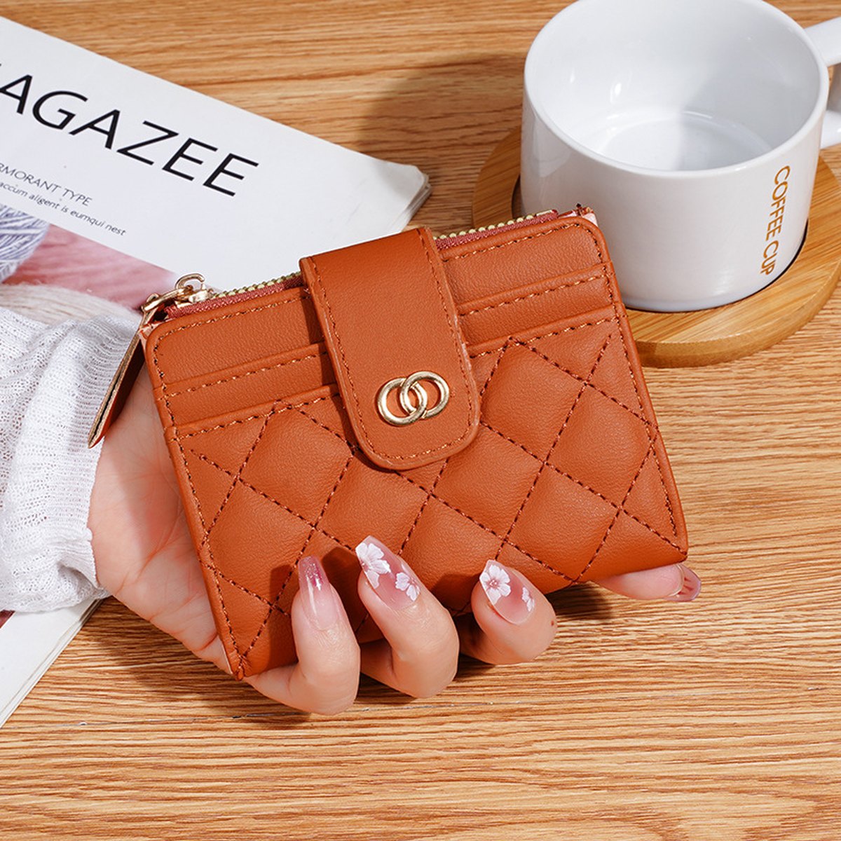 Wallet Classic Embroidery Thread Multi-card-slot Coin Purse