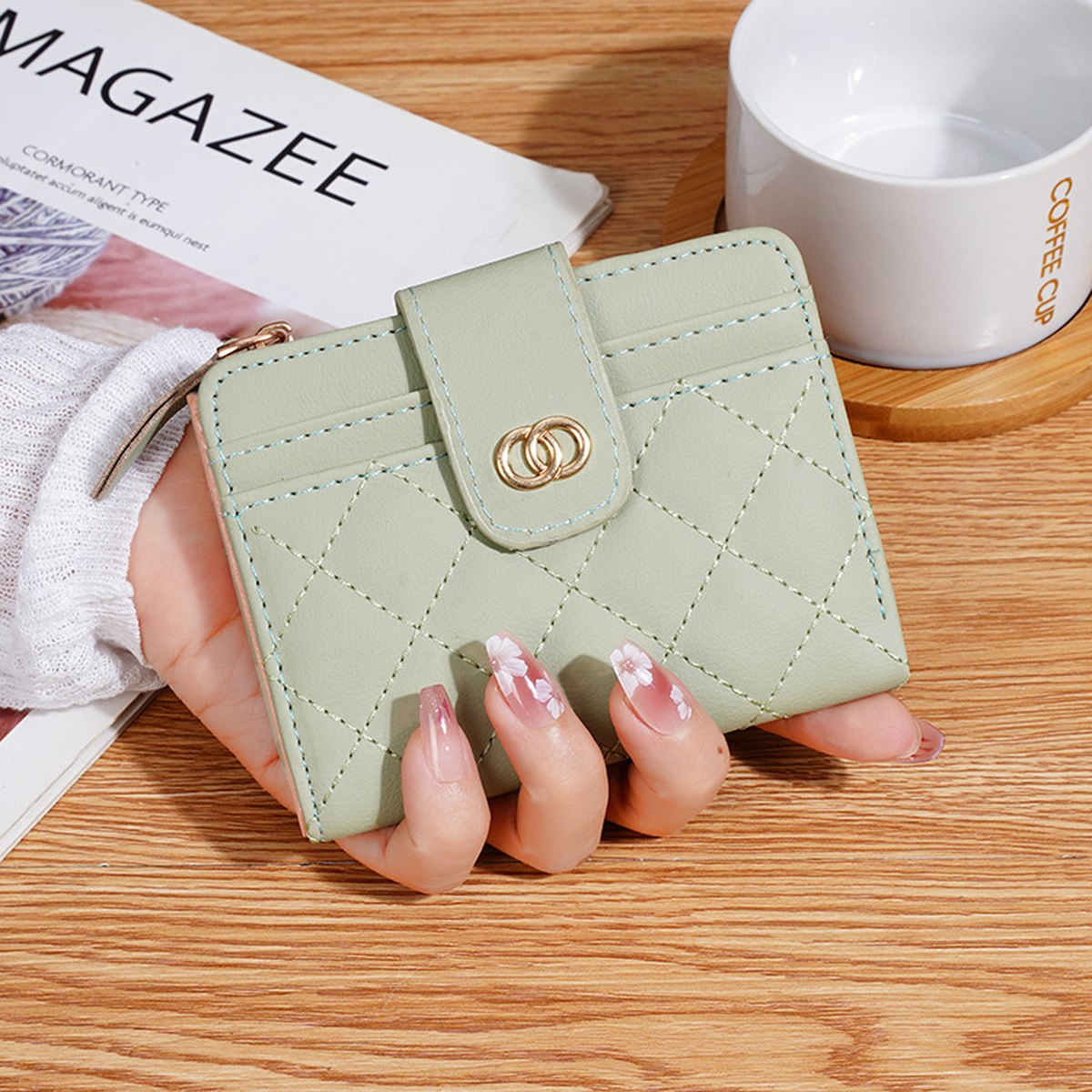Wallet Classic Embroidery Thread Multi-card-slot Coin Purse