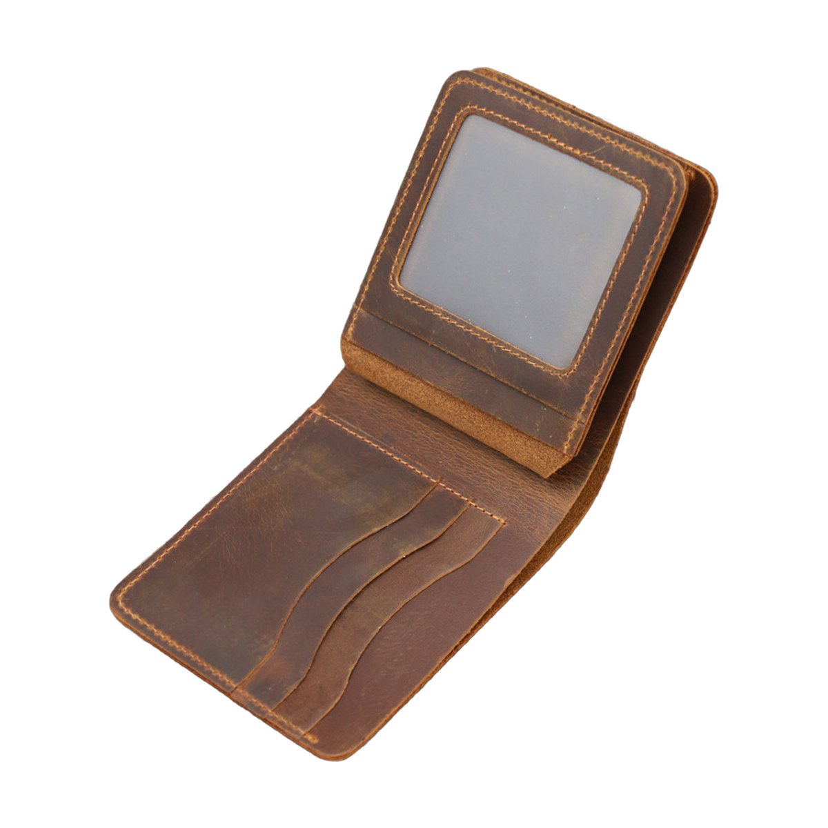 Wallet Leather Retro Rough Tri-fold First Layer