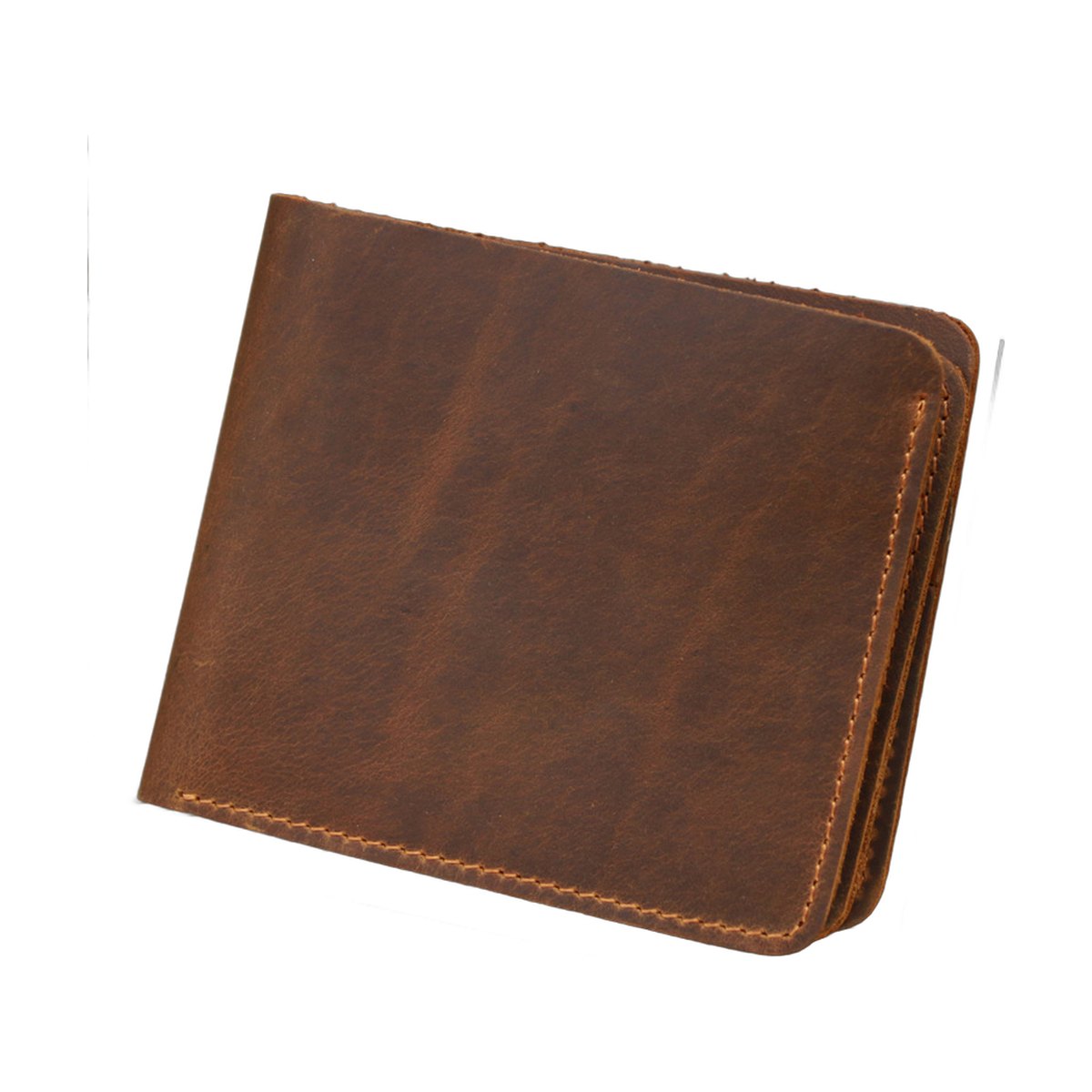 Wallet Leather Retro Rough Tri-fold First Layer