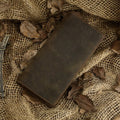 Wallet Retro Crazy Horse Leather Long Vertical