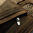 Wallet Retro Crazy Horse Leather Long Vertical