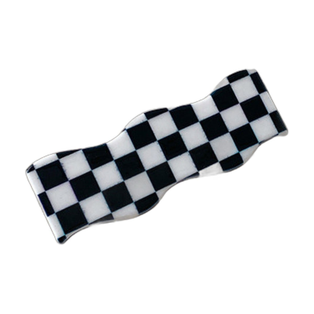 Wavy Checkerboard Hair Clips