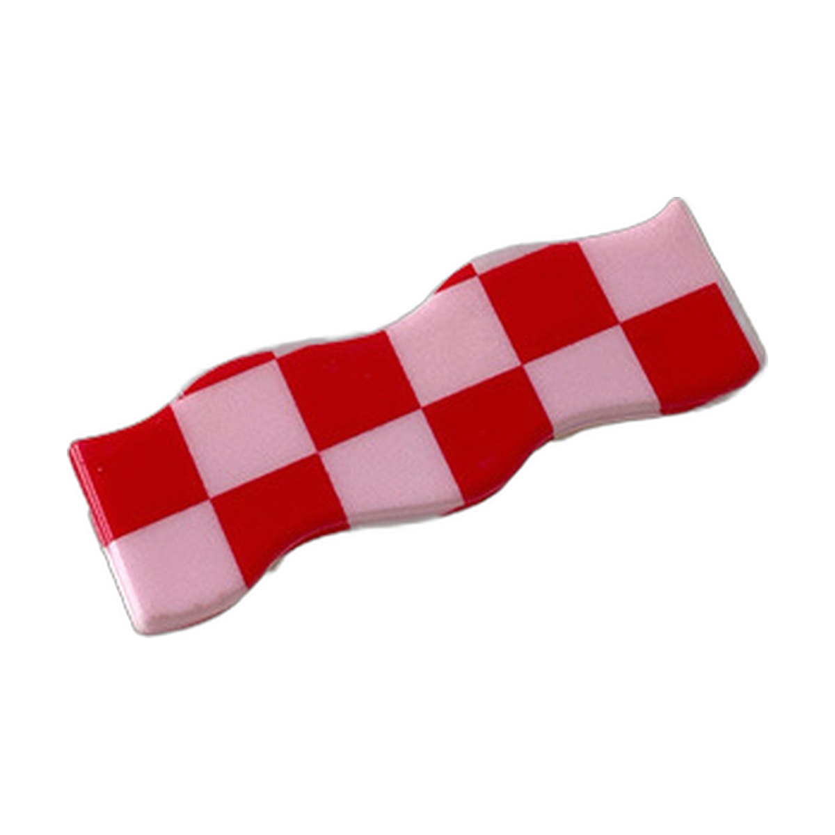 Wavy Checkerboard Hair Clips