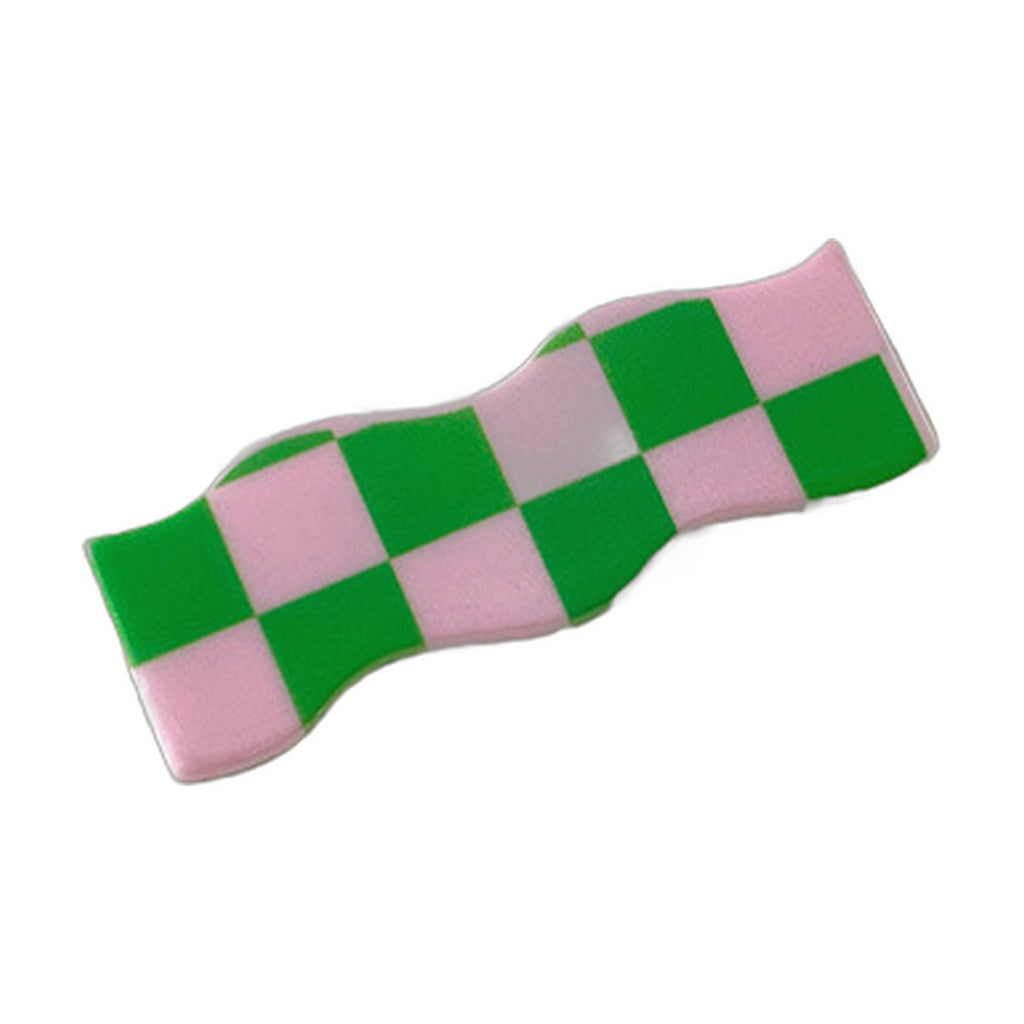 Wavy Checkerboard Hair Clips