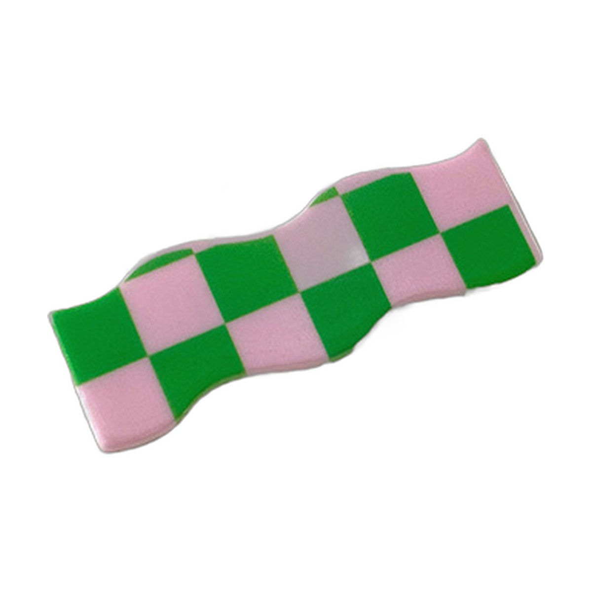 Wavy Checkerboard Hair Clips