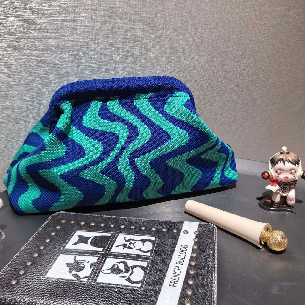 Wavy Knit Handbag