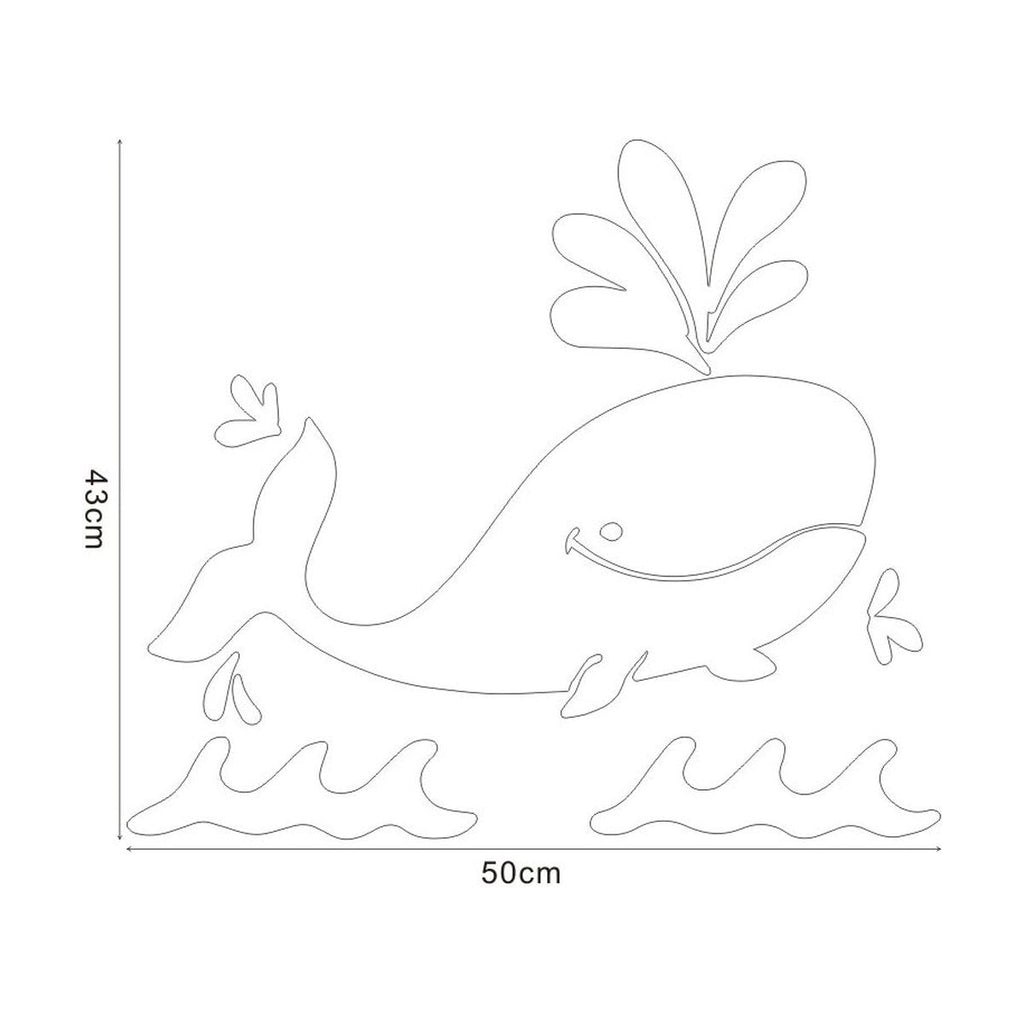 Whale Mirror Wall Stickers