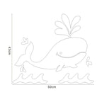 Whale Mirror Wall Stickers
