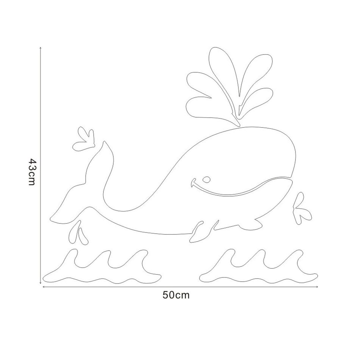 Whale Mirror Wall Stickers
