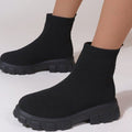 Women's Ankle Boot Low Heel Sock Boots