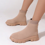 Women's Ankle Boot Low Heel Sock Boots