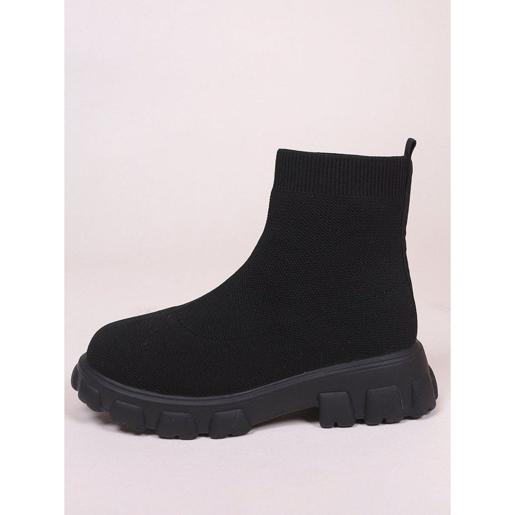 Women's Ankle Boot Low Heel Sock Boots