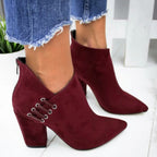 Women's Ankle Boots Pointed-toe Zipper Shoes