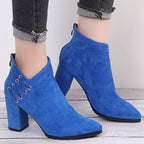 Women's Ankle Boots Pointed-toe Zipper Shoes