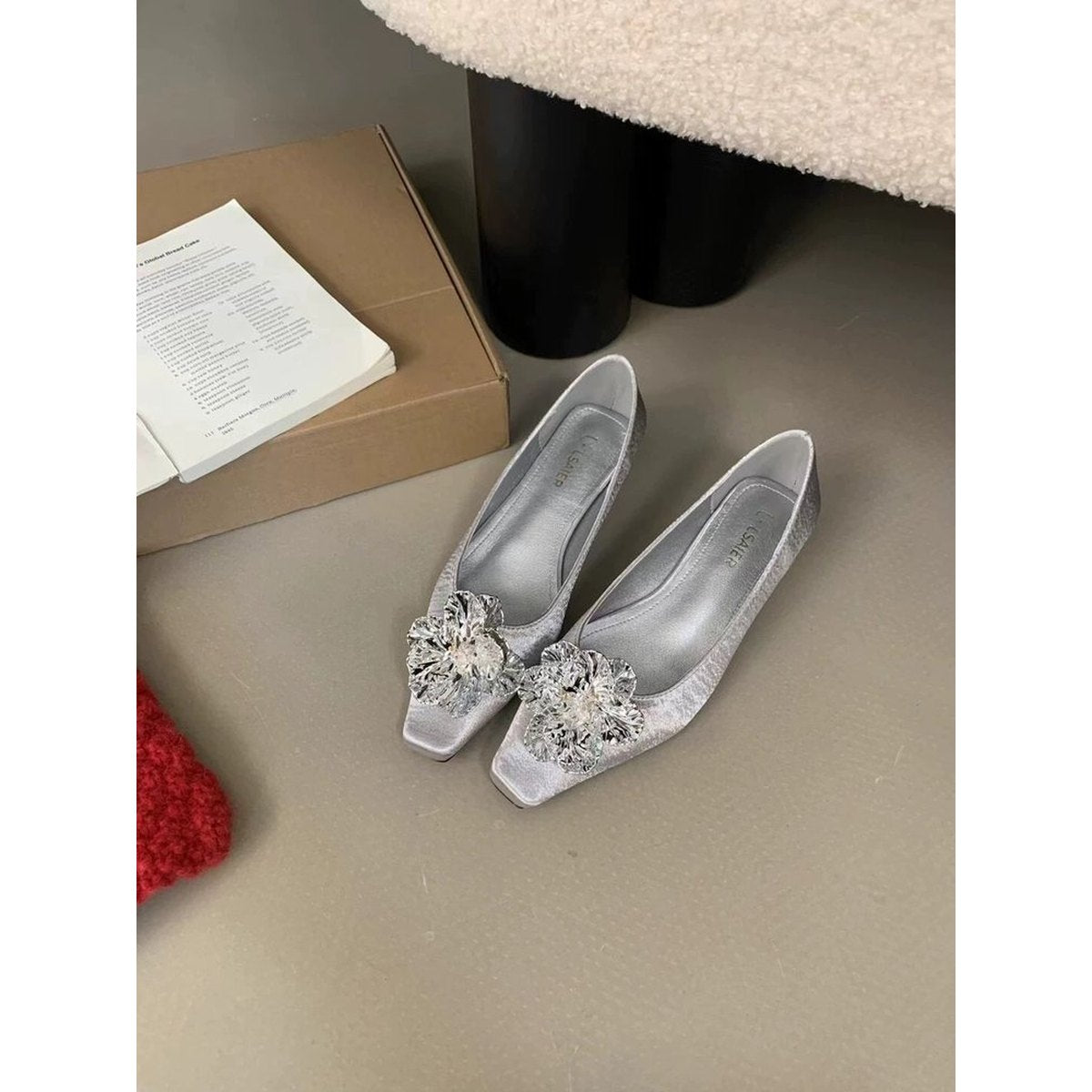 Women's Arrival Square Toe Flats Pointed Slip-on Shoes