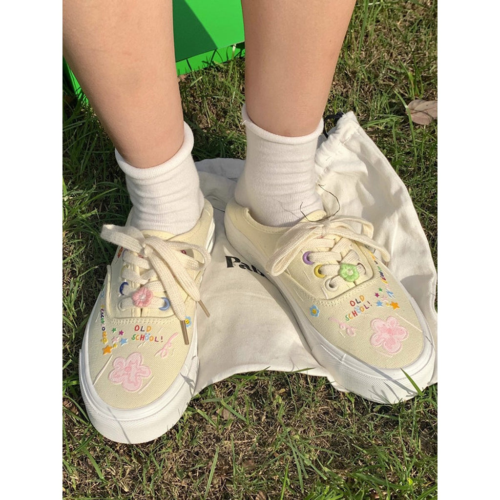 Women's Art Student Custard Canvas Shoes