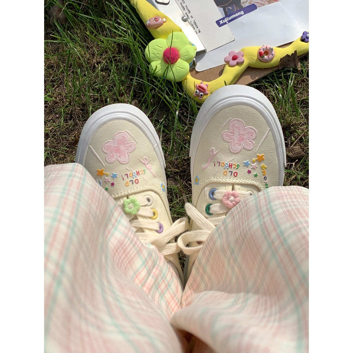 Women's Art Student Custard Canvas Shoes