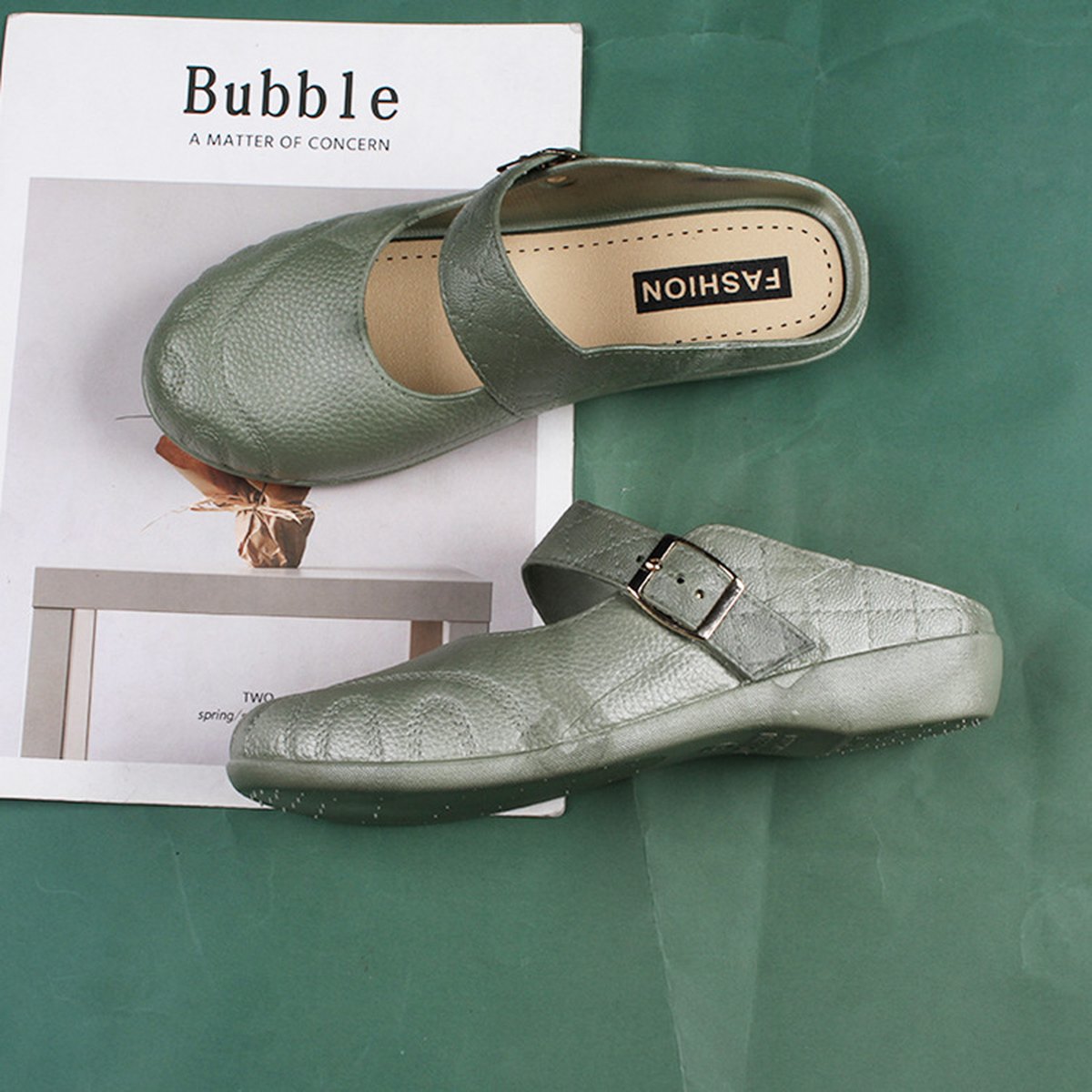 Women's Baotou Flat Semi Slippers