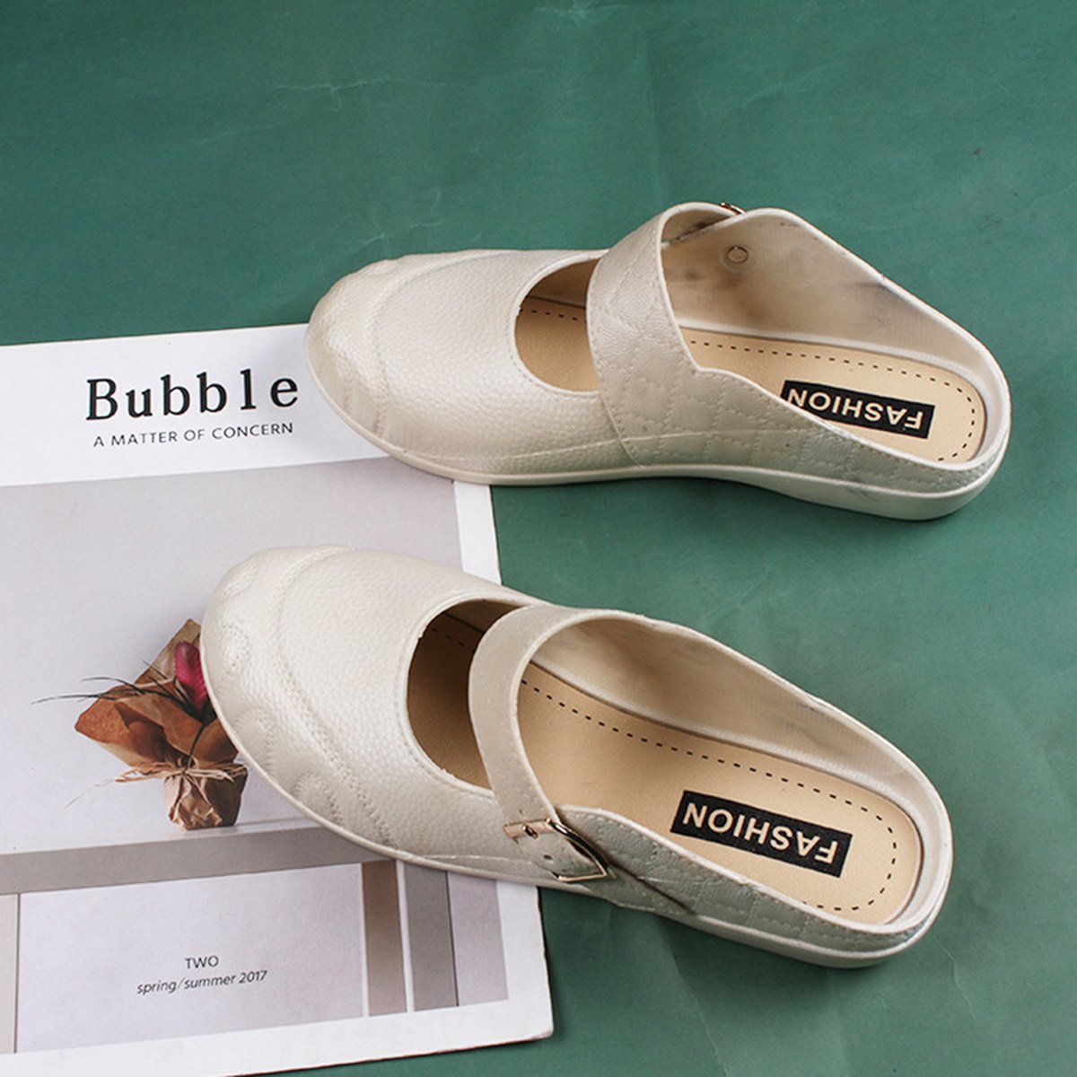 Women's Baotou Flat Semi Slippers