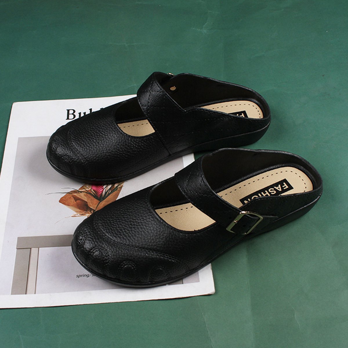 Women's Baotou Flat Semi Slippers