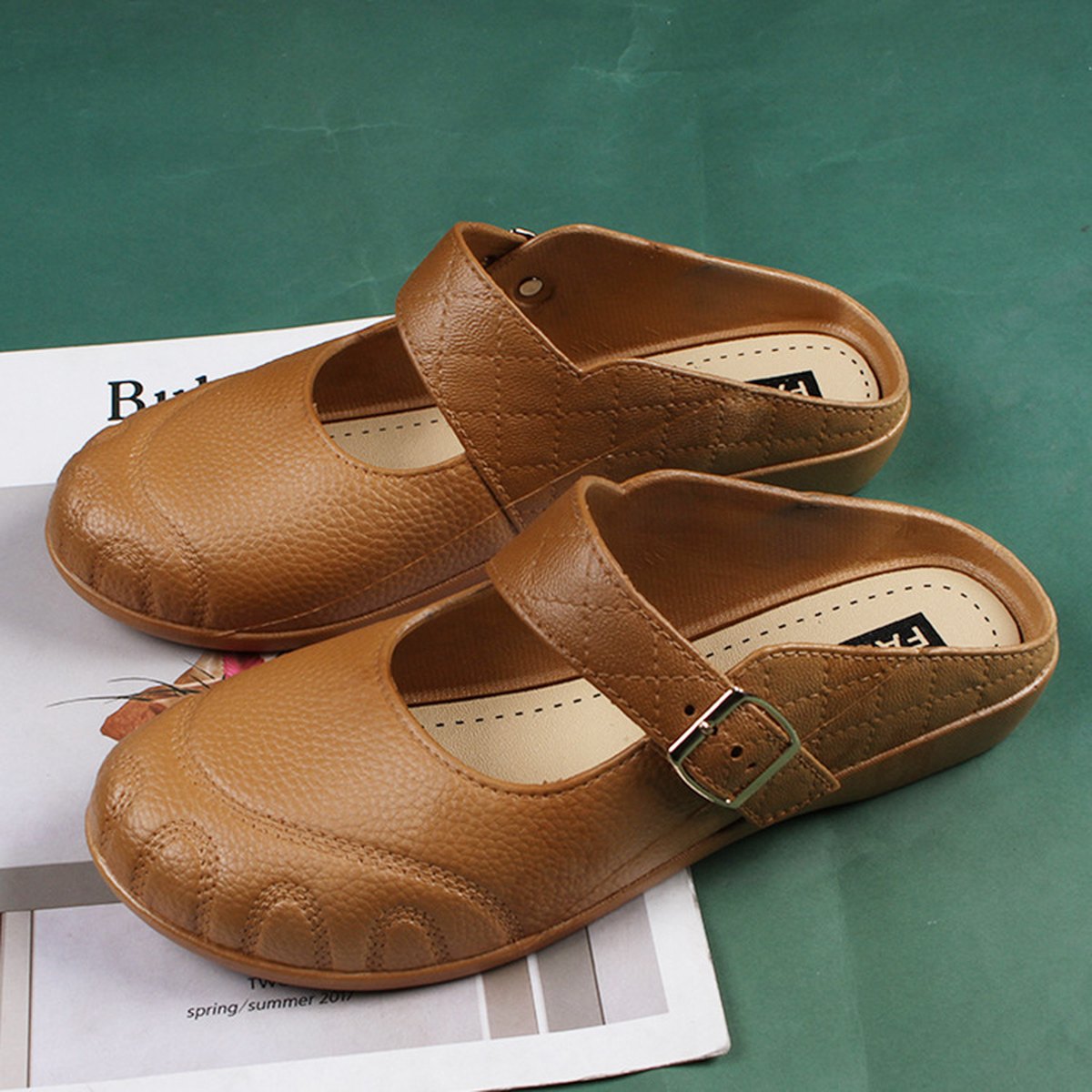 Women's Baotou Flat Semi Slippers