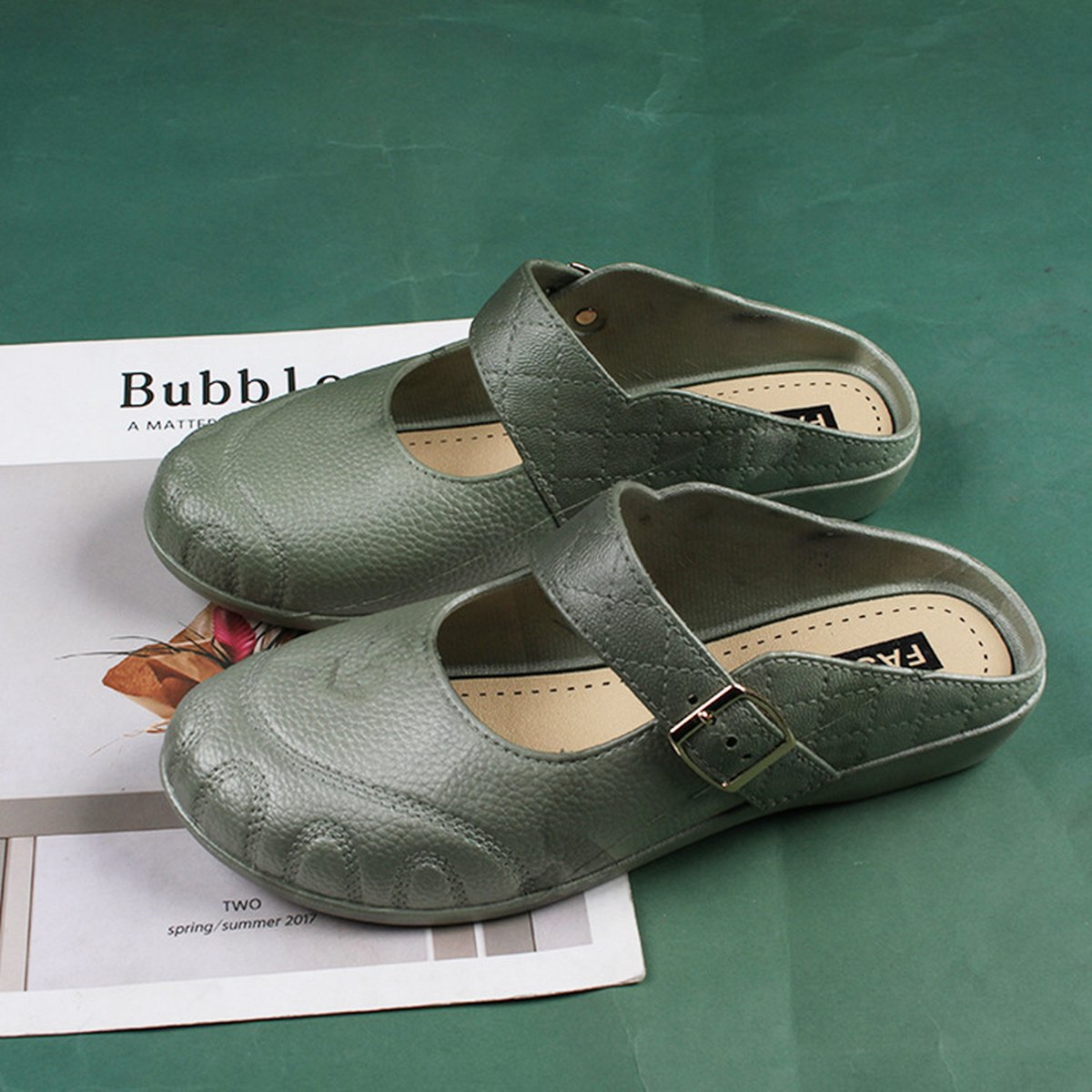 Women's Baotou Flat Semi Slippers
