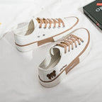 Women's Bear Canvas Shoes Board Students