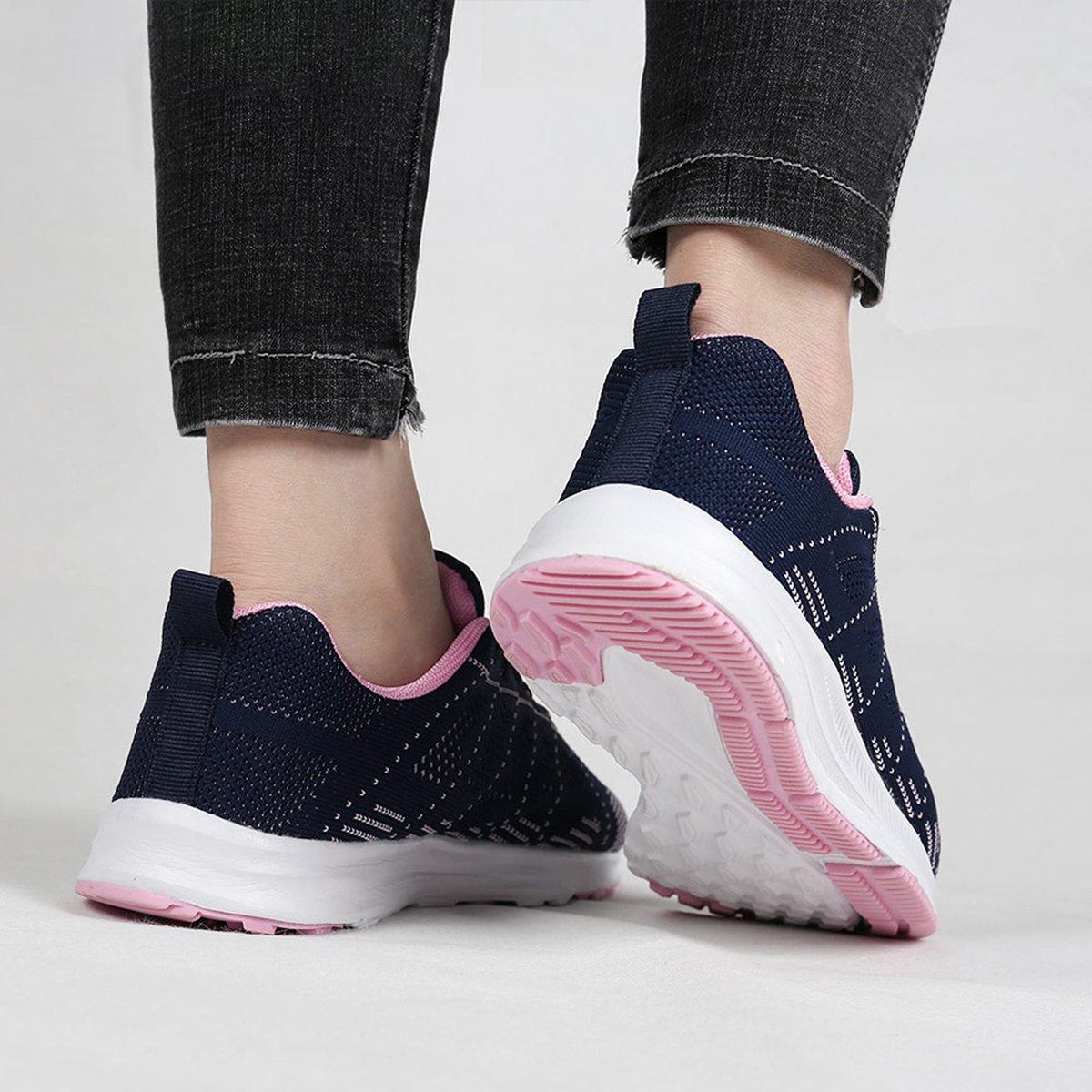 Women's Black & White Sneakers