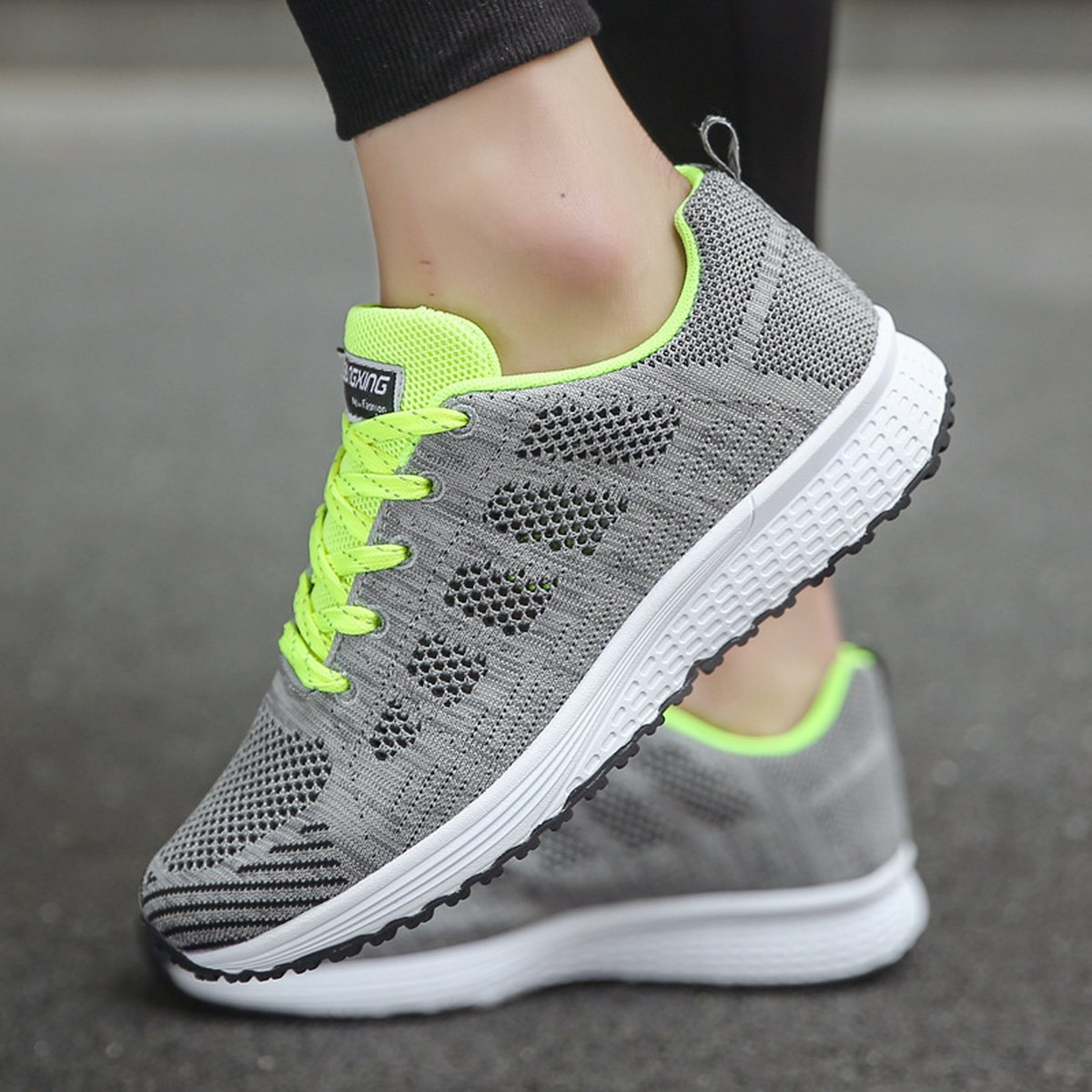 Women's Black & White Sneakers