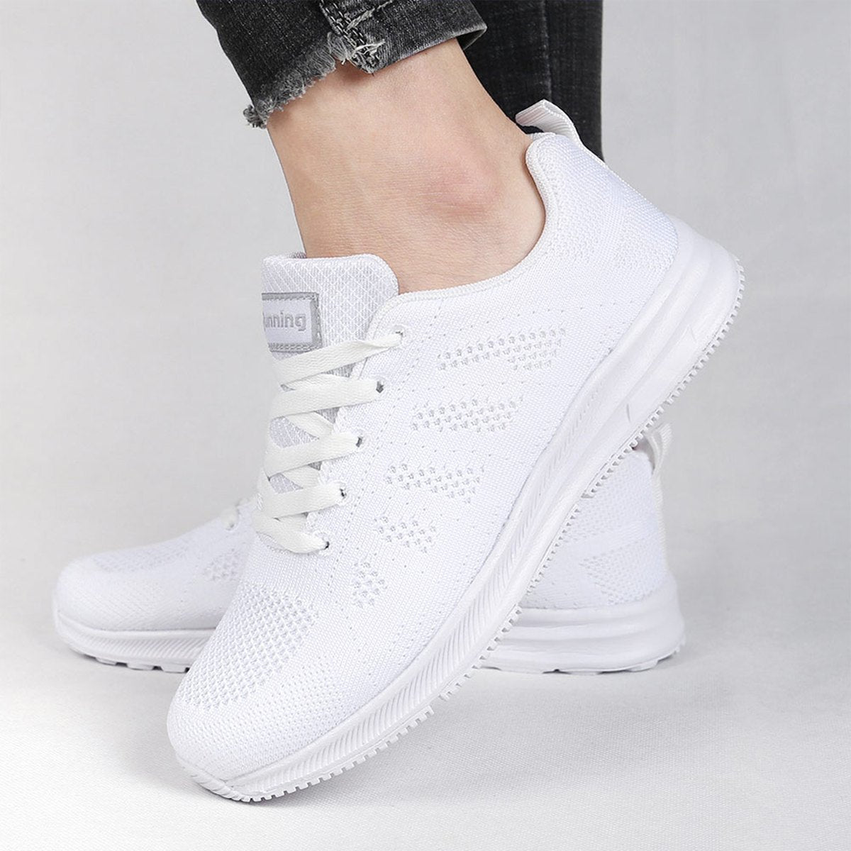 Women's Black & White Sneakers