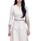 Women's Black Long Sleeve Leggings Suit