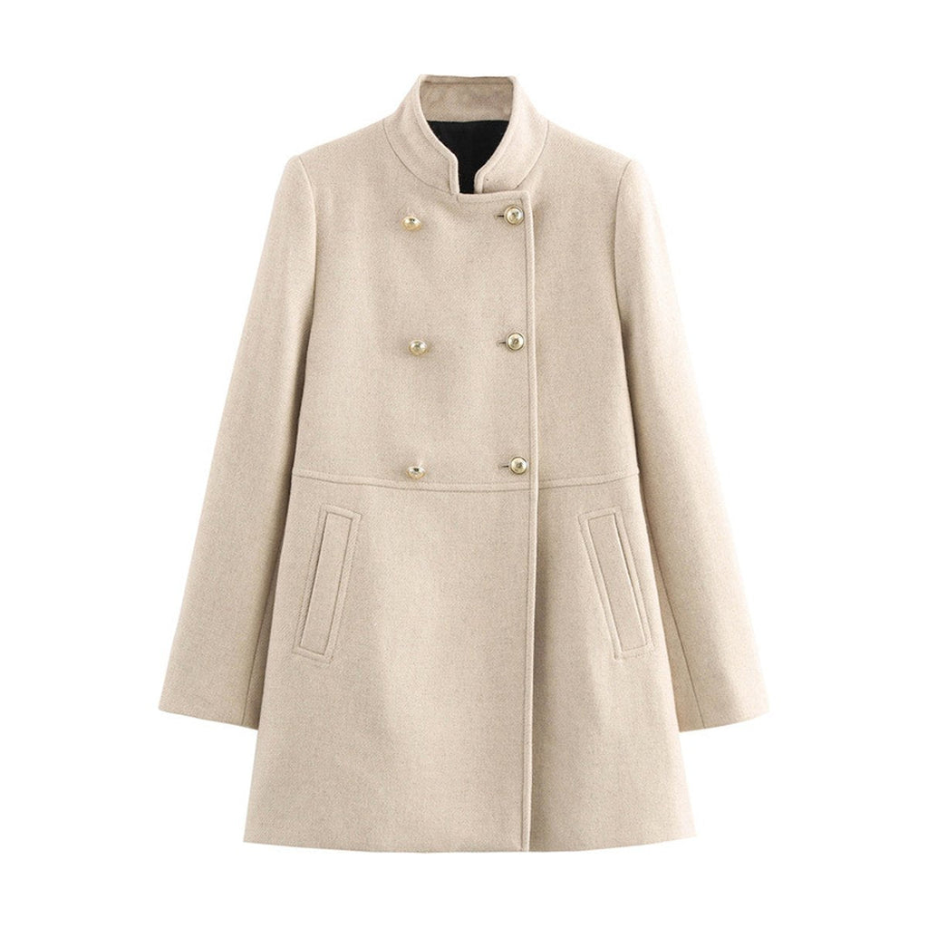 Women's Blended Double Breasted Coat
