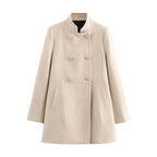 Women's Blended Double Breasted Coat