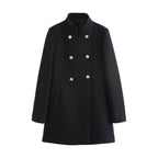 Women's Blended Double Breasted Coat