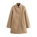 Women's Blended Double Breasted Coat