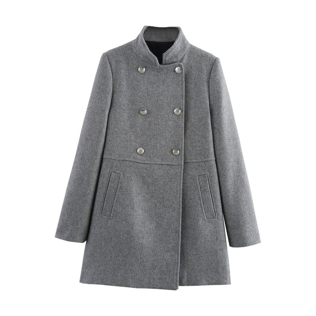 Women's Blended Double Breasted Coat
