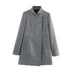 Women's Blended Double Breasted Coat