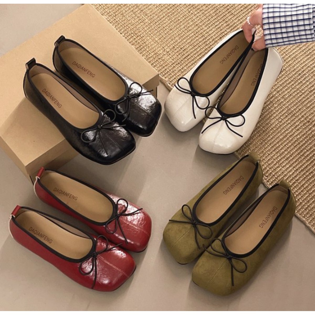 Women's Bow Decor Round Toe Ballet Flats Comfort
