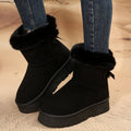 Women's Bow-knot Snow Boots Plus Velvet Warm Thick-soled