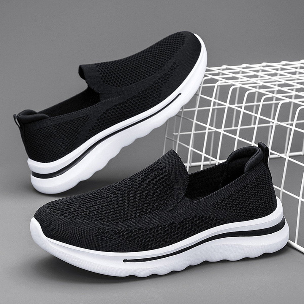 Women's Breathable Mesh Sports Walking Jogging Flat Shoes