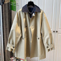 Women's British Contrast Color Trench Coat