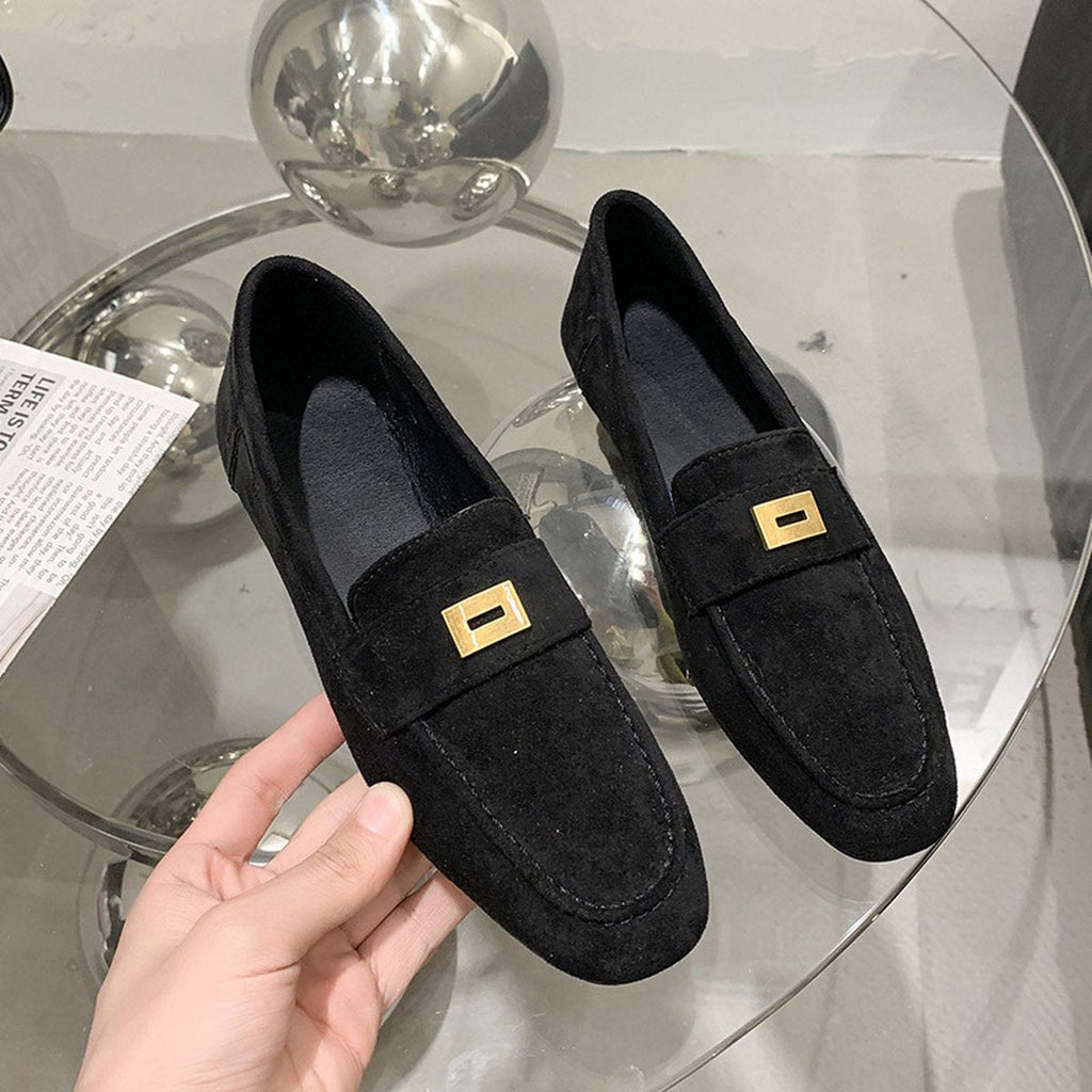 Women's British Loafers Square Toe Gommino