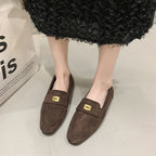 Women's British Loafers Square Toe Gommino